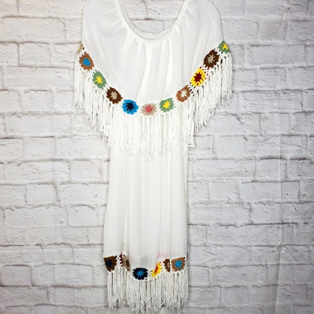Sadie & Sage Boho Crochet Fringe dress